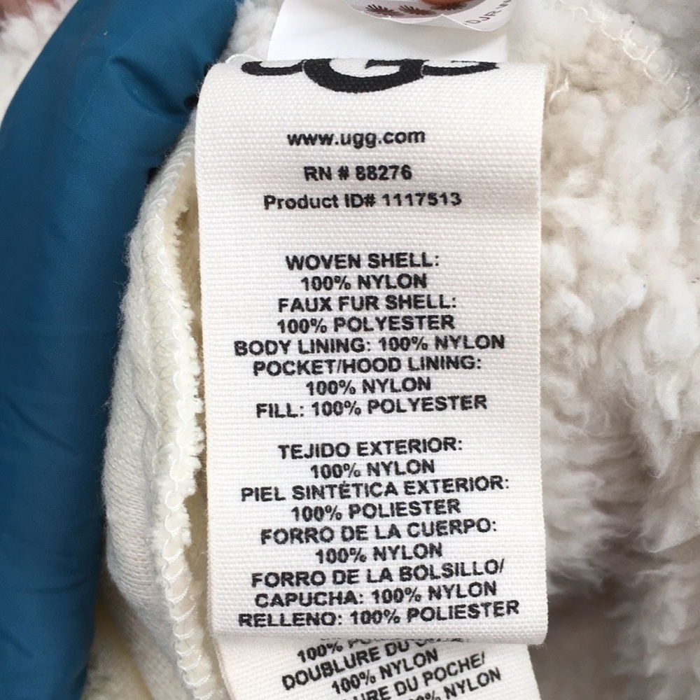 UGG Iggy Sherpa Hooded Half Zip Fleece Pull Over Jacket Olive Womens Large $198 - Picture 7 of 12